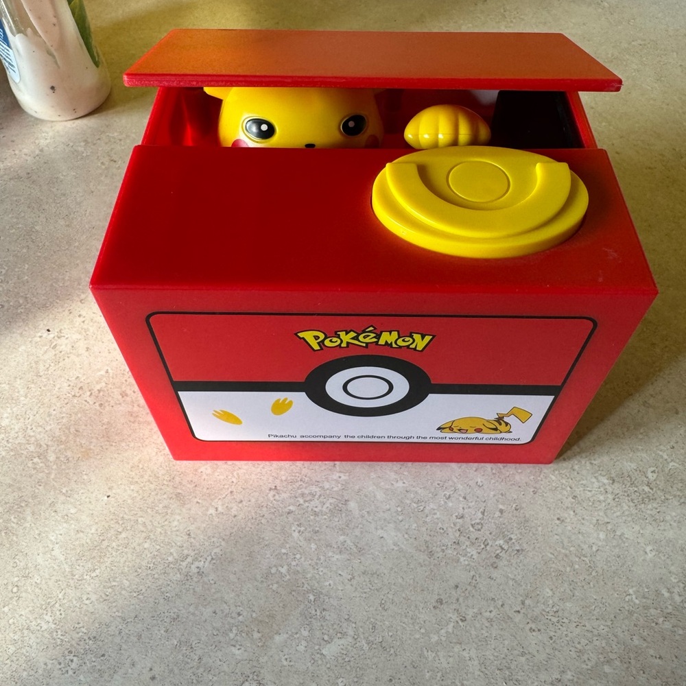 Pokemon Red Pikachu Coin Bank